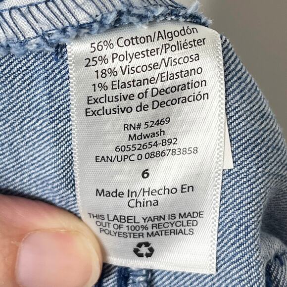 Sofia Vergara Women's Jeans 6 Skinny Ankle Lace Raw Hem Stretch Denim Med Wash - Picture 8 of 10